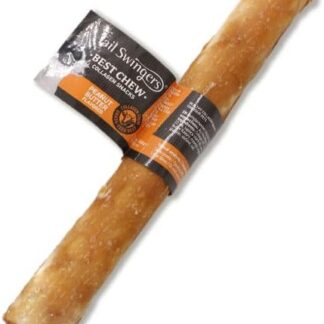 Tailswingers snack per cani al collagene gusto Barbecue-Pollo-Burro d'arachidi (6pz da 24.5cm 100gr, Burro d'arachidi)