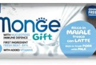 Monge Gift Meat Bars Snack Puppy And Junior Per Cane Cani Dog Gusto Maiale Con Latte 6 BUSTINE DA 40g CADAUNO