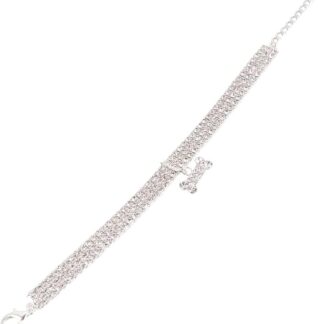 Toddmomy Collare Per Cani Con Strass Regolabile Collana Di Per Animali Domestici Pet Collar Bianco Per Passeggiate e Attività Esterne