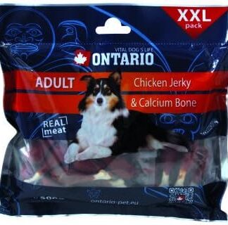 Ontario Dog Snack Chicken Jerky/Calcium Bone 500 gr