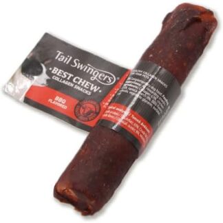 Tailswingers snack per cani al collagene gusto Barbecue-Pollo-Burro d'arachidi (6pz da 13,5cm x 50gr, Barbecue)