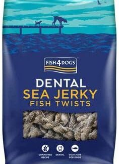 Fish4Dogs Dental Sea Jerky Twists, Pesce, 0,1 kg