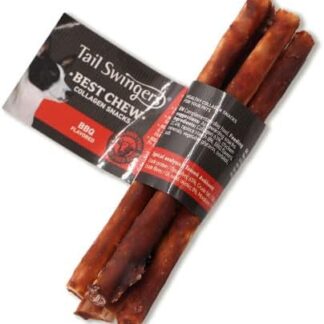 Tailswingers snack per cani al collagene gusto Barbecue-Pollo-Burro d'arachidi (6pz da (13.5cm 7gr* 5pcs), Barbecue)
