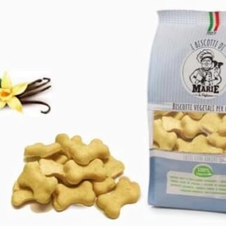 I Biscotti di Marie, OSSO MEDIO ALLA VANIGLIA Vegetali per Cani, 400g, Senza Sale e Zucchero, 100% Ingredienti Biologici