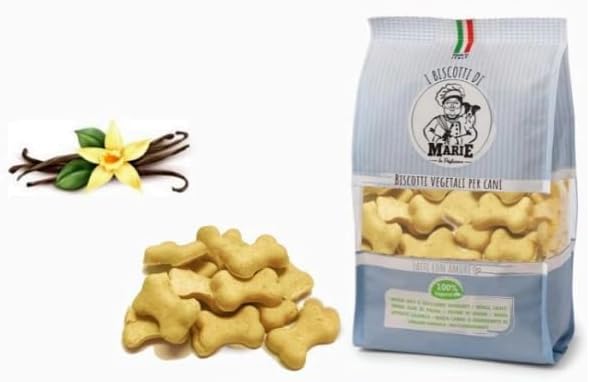 I Biscotti di Marie, OSSO MEDIO ALLA VANIGLIA Vegetali per Cani, 400g, Senza Sale e Zucchero, 100% Ingredienti Biologici