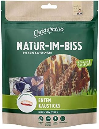 Christopherus Snack - Bastoncini da masticare con anatre | 5 snack per cani da 300 g