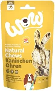 Wow Snack Naturali per Cani | Vari Sapori | (Orecchie Di Coniglio)