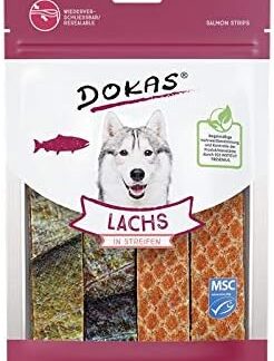 Dokas Dog Lachs in Streifen100 g (Menge: 8 je Bestelleinheit)