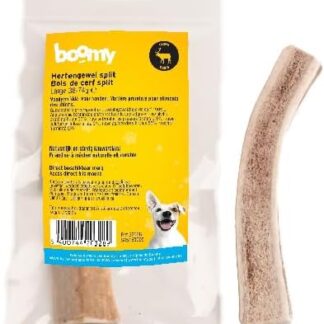 Boomy - Corna di cervo divise per cani - Snack per cani duri - Bastone da masticare (L (38-74 g))