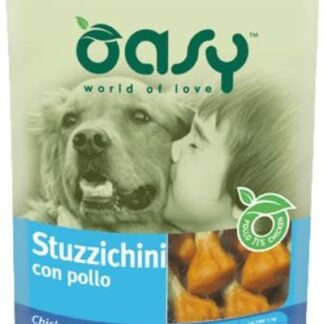 Oasy Snack Cane, deliziosi stuzzichini con pollo per cani adulti e cuccioli di tutte le taglie | 3 confezioni da 100 grammi l’una.