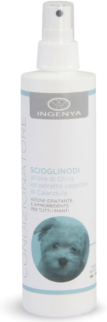 CAMON | Condizionatore Scioglinodi per Cani, 250ml, Olio di Oliva e Estratto di Calendula, Azione Idratante e Ammorbidente
