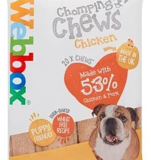 Webbox Cane Chomping Chews Treats Pollo 200g - Confezione da 10