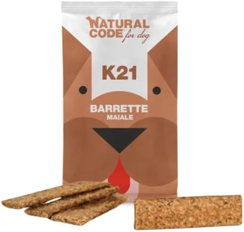 Natural Code Per Cane Cani Dog Snack Barrette Maiale. 3 BUSTE DA 4X25g (100g) CADAUNO