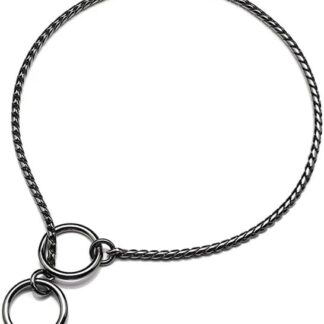 QIUMING Catena a Forma di Serpente Cane in Acciaio Inossidabile antiruggine Catene Antiscivolo in Metallo per Cani Collare da addestramento per Cuccioli Collana a Maglie cubane