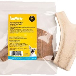 Boomy - Corna di cervo divise per cani - Snack per cani duri - Bastone da masticare (XL (75-112g))