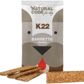 Natural Code Per Cane Cani Dog Snack Barrette Manzo. 3 BUSTE DA 4X25g (100g) CADAUNO