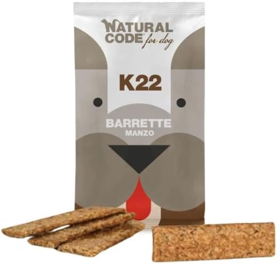 Natural Code Per Cane Cani Dog Snack Barrette Manzo. 3 BUSTE DA 4X25g (100g) CADAUNO