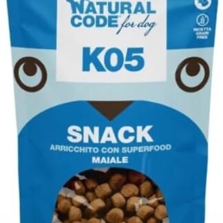 Natural Code Per Cane Cani Dog Snack Superfood Maiale. 3 BUSTE DA120g CADAUNO