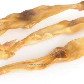 Orecchie di Coniglio Senza Pelo Naturali gr.50 dimensione 20 cm. Masticativi Dieta Barf