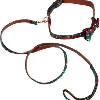 Yardwe 2pezzi Collare Per Con Natalizio Al Resistente Guinzaglio Per Animali Domestici Regolabile Adatto Per Usi All e Sport Per