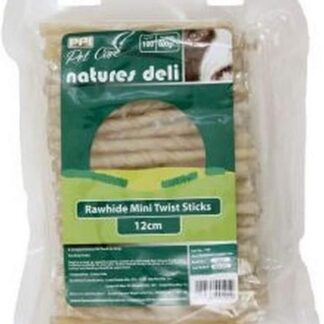 PPI 12cm Rawhide Mini Twist Sticks 100 Pk [SNG] 600g
