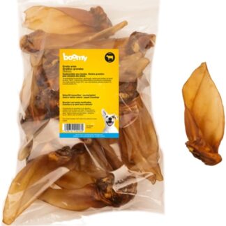 Boomy - Grandi orecchie di manzo - Snack naturali per cani allergici - Snack da masticare ad alto contenuto proteico - 100% manzo (25 pezzi)