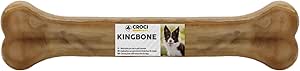 Croci King Bone - Osso per cani sfuso, Snack premio masticativo per cani in pelle bovina naturale, dental stick per la pulizia dei denti, 15 cm - 75 g