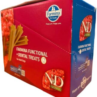 Confezione15 Treat Farmina, N&D Quinoa, Flatulence, Cane Adult Mini, 60gr