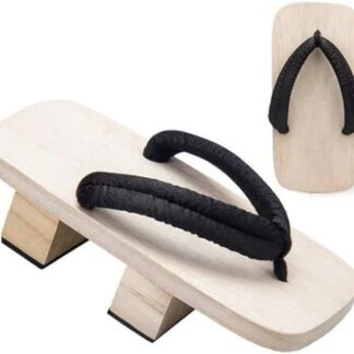 Zghhc Pantofole Estive Giapponesi Geta Zoccoli in Legno Sandali con Plateau con Fondo Spesso Tacco Alto Tradizionale Giapponese a Due Denti