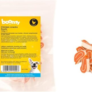 Boomy Snack per cani | Snack per cani | Sushi di pollo | 3 x 100 g