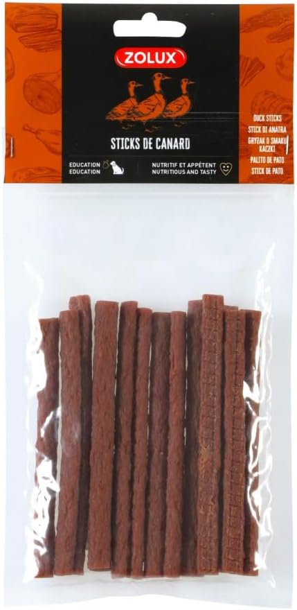 zolux - Bastoncini di anatra secca 100 g prelibatezze per cani