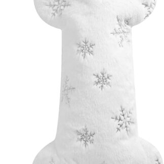 Calza natalizia per animali domestici, a forma di osso, da appendere al caminetto, borsa ricamata per caramelle, simpatica decorazione natalizia per cani e gatti