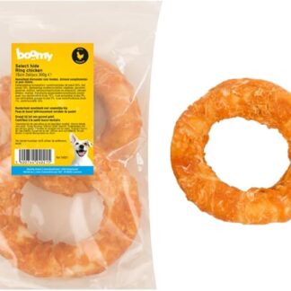 Boomy - Select Hide Ring - Pelle bovina con pollo - 15 cm - 2 pezzi - 300 g