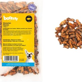 Boomy - Snack per cani - Snack per addestramento - Cozze secche - 100 g