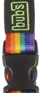 bub's Collare per cane medio con chiusura rapida (controllare le dimensioni: collo 34-53) colore arcobaleno
