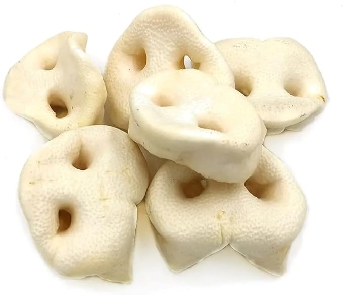 Dei NATURE Musetti di Maiale, 50 Pezzi Snack Naturale per Cani, Masticativo per Cuccioli e Adulti, Dieta Barf