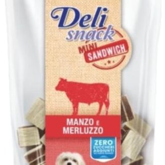 DELISNACK MINI SANDWICH MANZO E MERLUZZO. 100GR