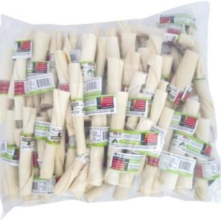 Bastoncini da masticare per cani – Confezione da 100 pezzi – Misuratore di masticazione e cura dentale – Senza additivi – Per cani di piccola e grande