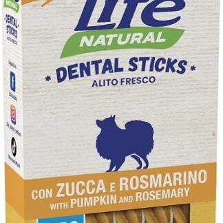 Life Natural Dental Sticks Grain Free per Cani Piccoli con Zucca e Rosmarino da 8pzx100 gr