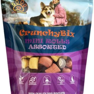 Biscotti per cani CRUNCHYBIX MINI ROLLS assortiti 450g.