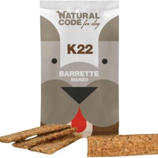Natural Code Snack Cane,snack per cani adulti e cuccioli di tutte le taglie,deliziose barrette gusto MANZO| 3 confezioni da 100 grammi l'una.