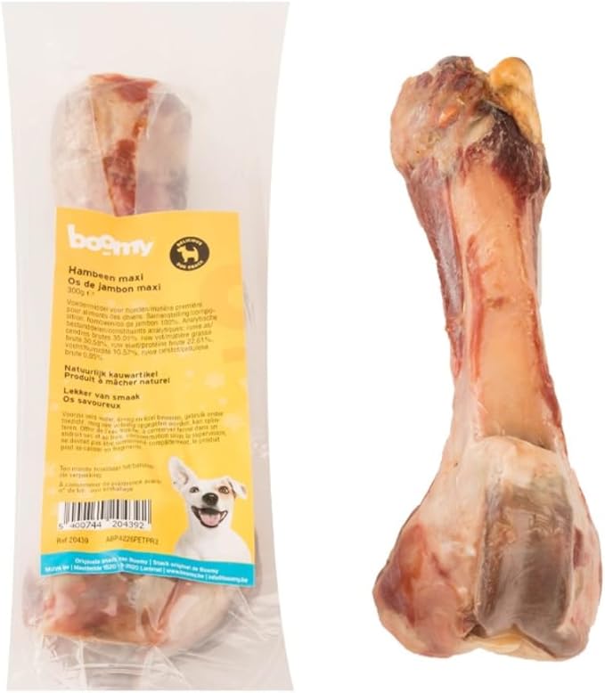 Boomy - Maxi Hambeen │ Snack naturali per cani da masticare estremi │ Grande osso da masticare pieno di sapore, 2 x 300 g