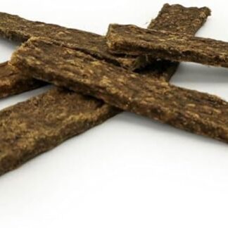 Fit4Pets - Massaggiagengive per cani, strisce di manzo essiccate, premium, naturale, senza conservanti, per le razze piccole e medie, 100 g