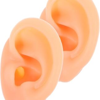 Beaupretty 1paio di Orecchio Silicone Flessibile per Pratica e Display di Gioielli di Orecchie e Destra Silicone Morbido per Insegnamento e Addestramento
