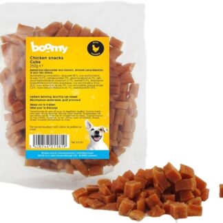 Boomy - Snack per cani - Snack premio - Cubi di pollo - 2 x 250 g