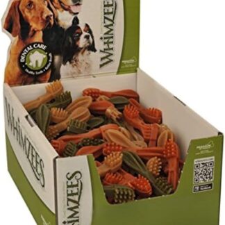 WHIMZEES Natural Dental Dental Dog Treats Brush M Mescolo 11,4 cm (75U / C), Nero, Medio, 75