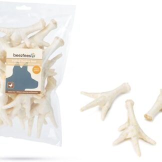 Beeztees Snack Zampe di Gallina 200gr 17 Pezzi Circa Puffed Chicken Feet Gluten Free