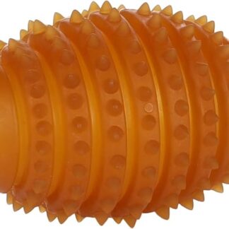 Flamingo giochi per cani – Rubba Palla da Rugby Marrone – 10,5 × 7,2 × 7,2 cm – gomma naturale – flessibile – ovale