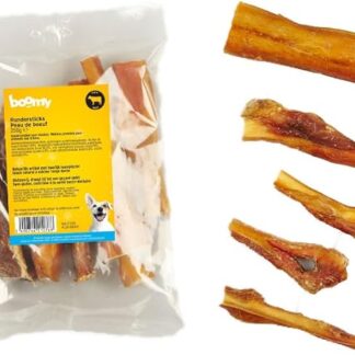 Boomy - Snack per cani con bastoncini di manzo – Snack da masticare naturale duro – Testa di manzo essiccata al 100% – 2 x 250 g