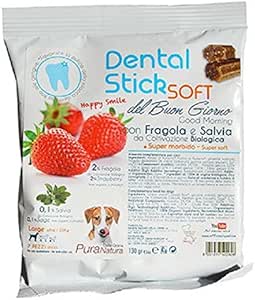 Officinalis Cane Dental Stick Buongiorno Fragola e Salvia Maxi 140 gr per Cane